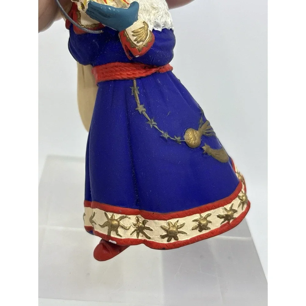 Resin Wizard Sun Solstice Blue Cloak Santa Christmas Ornament W Tags